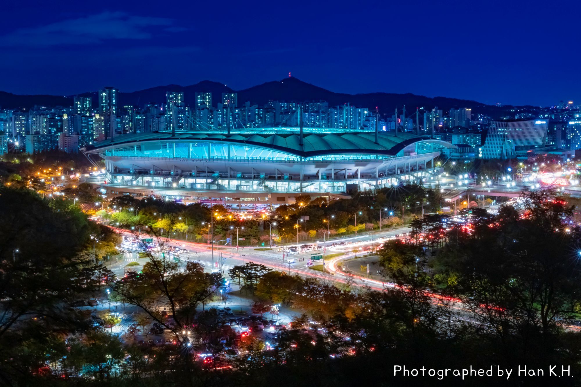 서울월드컵경기장 야경 (Night View of Seoul World Cup Stadium)